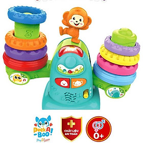 Bộ thăng bằng & xếp chồng 2in1 có nhạc đèn thương hiệu PEEK A BOO