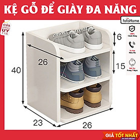 Kệ Để Giày Dép Gỗ Thiết Kế Nhỏ Gọn, Tối Ưu Diện Tích Nhiều Tầng