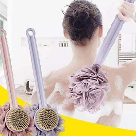 Mua Cọ lưng kèm bông tắm  loại 1 có hộp  Giao màu ngẫu nhiên  cọ lưng hai mặt