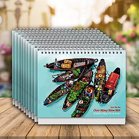 COMBO 10 LỊCH ĐỂ BÀN 2021 - VẺ ĐẸP THIÊN NHIÊN -13 TỜ -KT:21x19cm