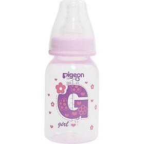 Bình sữa cổ hẹp PP cao cấp bé gái Pigeon 120ml/ 240ml