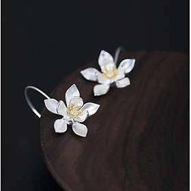 Bông Tai Nữ Hoa Thủy Tiên Bạc BT176