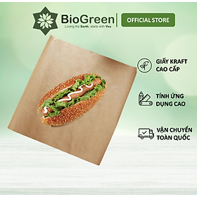 Mua 10 tờ giấy kraft thấm dầu gói rau củ  thực phẩm  giấy gói hàng  đồ ăn mang về