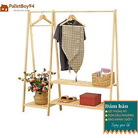 Mua KỆ TREO QUẦN ÁO CHỮ A GHÉP / KỆ TREO QUẦN ÁO ĐÔI  GỖ THÔNG MỸ  ĐÃ SƠN DẦU KHOÁNG BẢO VỆ GỖ