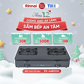 Mua Bếp gas dương Rinnai RV-4680(G) mặt bếp men và kiềng bếp men - Hàng chính hãng.