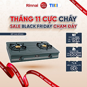 Mua Bếp gas dương Rinnai RV-770(G) mặt bếp men và kiềng bếp men - Hàng chính hãng.