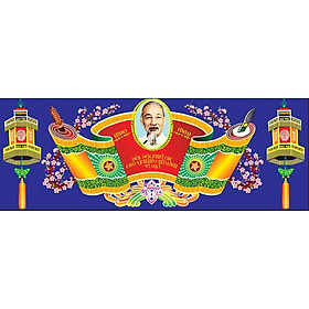 Tranh dán tường 3D cuốn thư bác hồ đẹp - tranh phòng thờ - cuốn thư phòng thờ