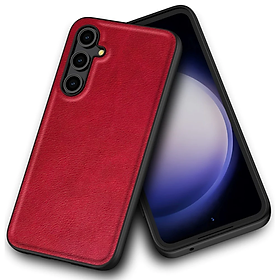 Ốp lưng da cho Samsung Galaxy A55 5G, A35 5G, A25 5G, A15, A05s hãng X-level cao cấp viền mềm chống sốc - Hàng chính hãng - Samsung Galaxy A55 5G - Màu đỏ