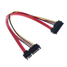 30CM Male To Female SATA Data Power Extension Cable M / F 22P 7 + 15Pin