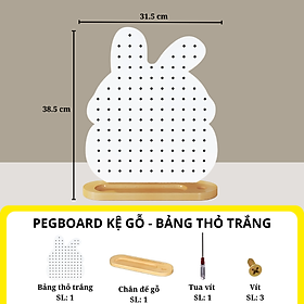 Mua Bảng lỗ Pegboard kệ gỗ kim loại Dola Home  không khoan tường  trang trí bàn làm việc góc học tập