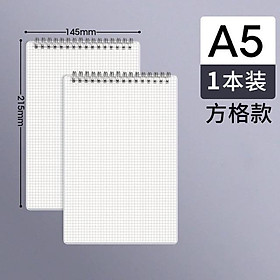 Hình ảnh Sổ lò xo mở dọc size A5, B5, A4 ruột line, grid 80 tờ tặng kèm stickers