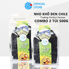 Combo 2 Túi Nho Khô Đen Chile Trading Perfect Partner túi 500g