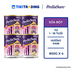 Combo 4 Sữa Bột Abbott Pediasure 800g cho trẻ 1-10 tuổi