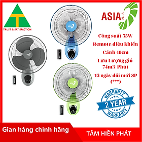 Mua Quạt treo tường ASIA có remote điều khiển từ xa VY377190 - VY377290 - VY377090 - Hàng chính hãng - Bảo hành 2 năm Toàn Quốc