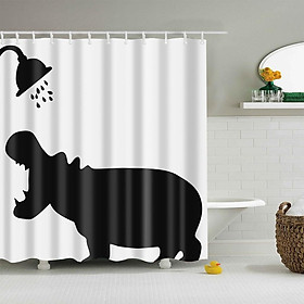 Polyester Shower Curtain with 12 Hooks Home Bathroom Decoration