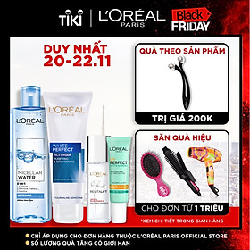 Bộ đôi làm sạch kép và chống nắng L'Oreal Paris chuyên sâu (MCL 400,SRM 50,ME 22,UV15)