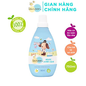 Nước giặt đồ sơ sinh Organic an toàn cho bé Lamoon - Bình 750ml