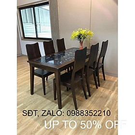 Mua Bàn ăn gỗ sồi xám