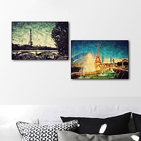 Mua Bộ 2 Tranh Trang Trí Phòng Khách  Paris  - W214