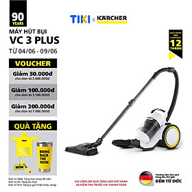 Mua (Hàng chính hãng) Máy hút bụi khô không dùng túi lọc bụi Karcher VC 3 Plus công suất 1100w màu trắng - bảo hành 18 tháng