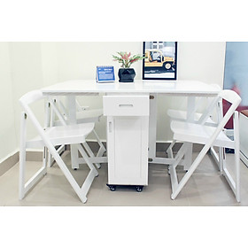 Mua Bàn ghế ăn thông minh gấp gọn gỗ sồi