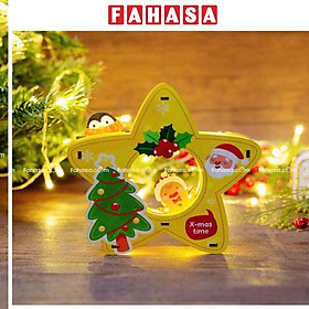 Đèn Gỗ Trang Trí Giáng Sinh - Bách Mộc - Ngôi Sao Vàng