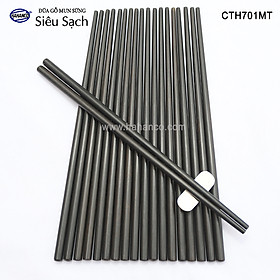 Mua Đũa tròn gỗ Mun sừng trơn VIP - CTH701MT (Hộp 10 đôi rất đẹp) - Đũa gỗ tự nhiên cao cấp