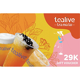 TEALIVE - VOUCHER TRỊ GIÁ 29.000đ