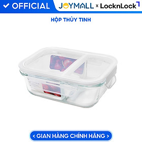 Mua Hộp thủy tinh LocknLock BLANC bảo quản thực phẩm 2 ngăn 640ml LLG1201 - Hàng chính hãng  chịu nhiệt cao  có ngăn - JoyMall