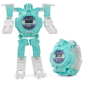 Đồ chơi lắp ghép ĐỒNG HỒ BIẾN HÌNH ROBOT SIÊU NHÂN màu xanh