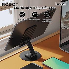 Mua Giá Đỡ Điện Thoại ROBOT Xoay 360 Độ Thiết Kế Gấp Gọn Tương Thích Máy Tính Bảng RT-US09 - HÀNG CHÍNH HÃNG BH 12 THÁNG