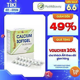 Thực phẩm chức năng bổ xương bổ sung Calcium ( canxi) và Vitamin D3- Calcium softgel – Robinson Pharma Usa - Hộp 100 viên