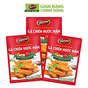 Combo 3 gói Xốt Gia vị hoàn chỉnh Barona - Gà Chiên Nước Mắm 80gr