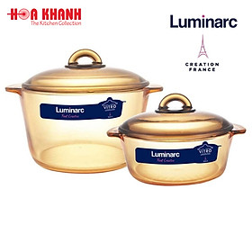 Bộ 3 Nồi Thủy Tinh Luminarc Amberline Granite 1.5l + 2l + 3l