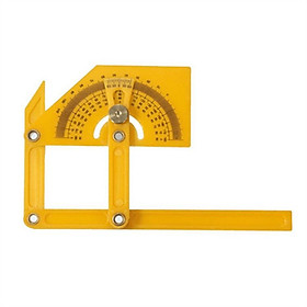 Dụng cụ chung 29 Thước đo góc bằng nhựa và Dụng cụ tìm góc, Bên ngoài, Bên trong, Góc nghiêng, 0° đến 180° , Màu vàng