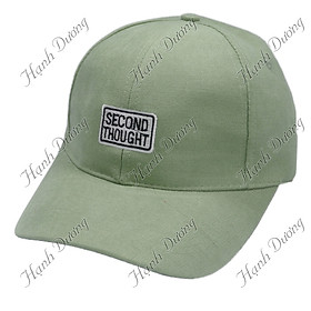 Mũ lưỡi trai nhung thêu chữ Second Thought nón kết nhung phong cách UIzzang form unisex nam nữ thời trang