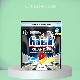 Viên Rửa Chén Bát Finish Quantum Ultimate Túi 60 Viên - Nhập khẩu từ Đức