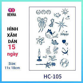 Hình Xăm Dán Tạm Thời Thảo Dược 15 Ngày mã HC105