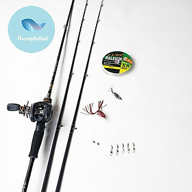Bộ cần lure Hunting máy ngang alvion tặng kèm mồi lure