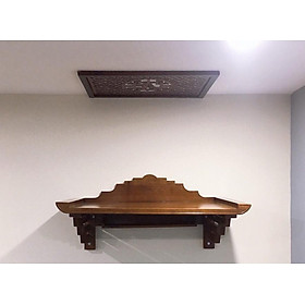 Mua bàn thờ treo triện gỗ sồi 107cm kèm chữ  chắn khói