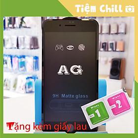 Kính Cường Lực Nhám Full Màn Chống Vân Tay Dành Cho Iphone 6 đến IP 13Pro MaxFull màn hình