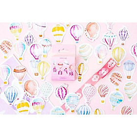 Bộ 46 Sticker Hàn Quốc hình Khinh Khí Cầu dán trang trí E31