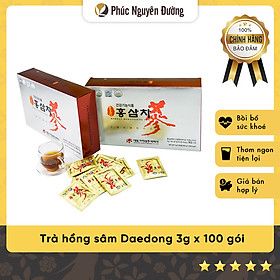 Hộp 100 gói Trà Hồng sâm Daedong Hàn Quốc (Nhân sâm đỏ)  - (3 grams x 100)