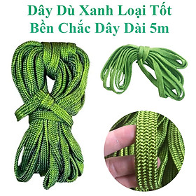 Mua Dây Dù Xanh Loại Tốt Bền Chắc Dùng Cột Hàng Hóa Và Võng Dài 5M Rộng 1.5Cm