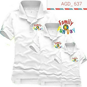 Áo cổ trụ gia đình mẫu đẹp Hot_ AGD 637