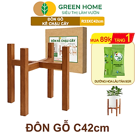Mua Đôn Kê Chậu Cây Greenhome  C42xR30cm  Đôn Gỗ Tràm Bền Cứng  Lắp Đặt Dễ Dàng  Tăng Tính Thẩm Mỹ Chậu Cây Cảnh