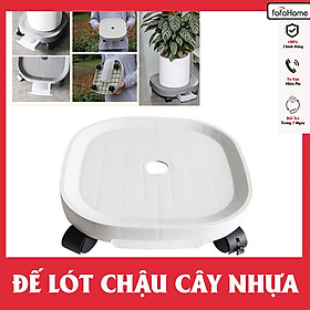 Đế Kê Chậu Cây- Kệ Lót Chậu Cây Có Bánh Xe Dễ Dàng Di Chuyển Và Khay Hứng Nước 1.5L Tiện Lợi - Chịu Lực 80kg