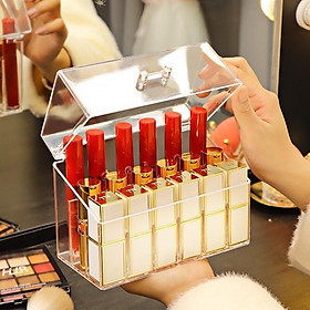Khay đựng son 48 ô xoay 360 độ cao cấp