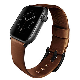 Dây Da Đồng Hồ UNIQ Mondain Genuine Leather Strap Dành Cho Apple Watch Series (1~8/ SE) Cổ Điển - Hàng chính hãng