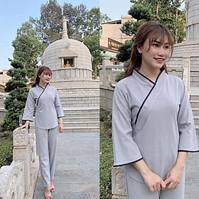 Đồ Lam Đi Chùa Nhật Viền Hàn Quốc